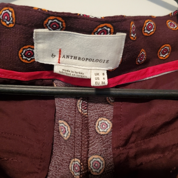 NWT Anthropologie Marsden Wide Leg Pants Office size 4 color Geo Print - Picture 5 of 10